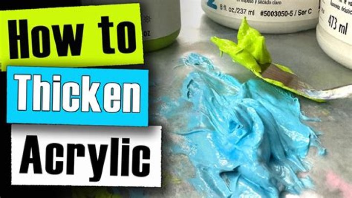 How do you thicken a paint color?